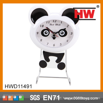 Battery Cartoon Panda Small Clock